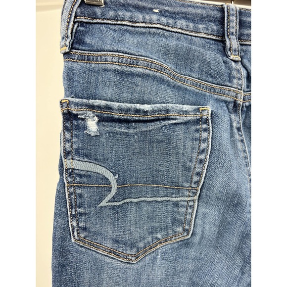 American Eagle Outfitters Super Stretch Distressed Jeans Women's Size 2 Short - Picture 6 of 8